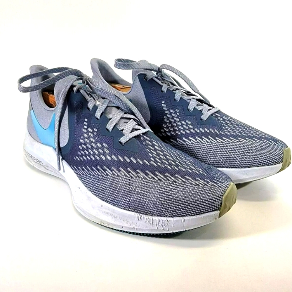 Men's Size 10.5 Nike s‎ Zoom Winflo 6 Running Shoes Lace Up Sneakers Gray GUC